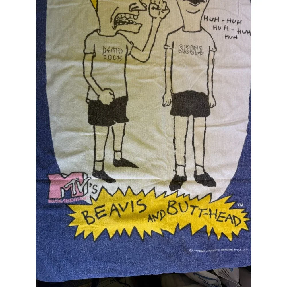 Vintage 1993 Beavis & Butthead Beach Towel MTV 28